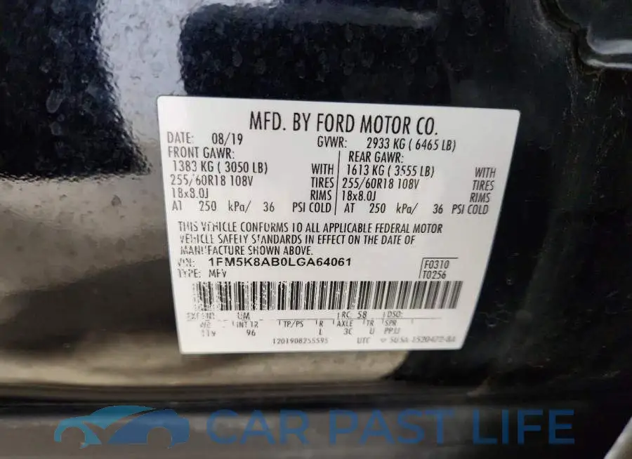 1FM5K8AB0LGA64061# 14