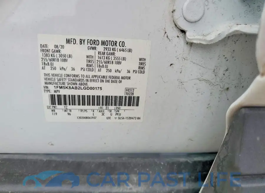 1FM5K8AB2LGD00175# 13