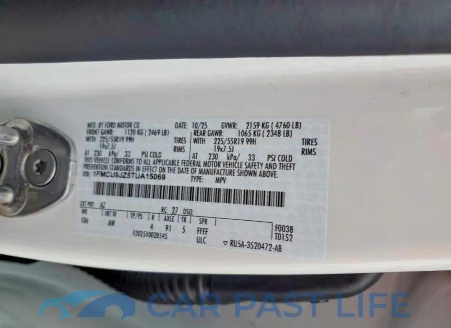 1FMCU9JZ5TUA15069# 13