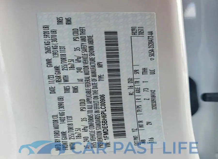 1FMDE5BH6PLC00906# 14