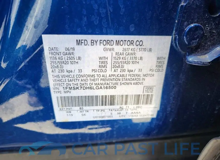 1FMSK7DH6LGA16500# 12