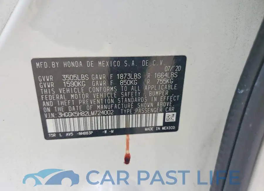 3HGGK5H82LM724002# 12