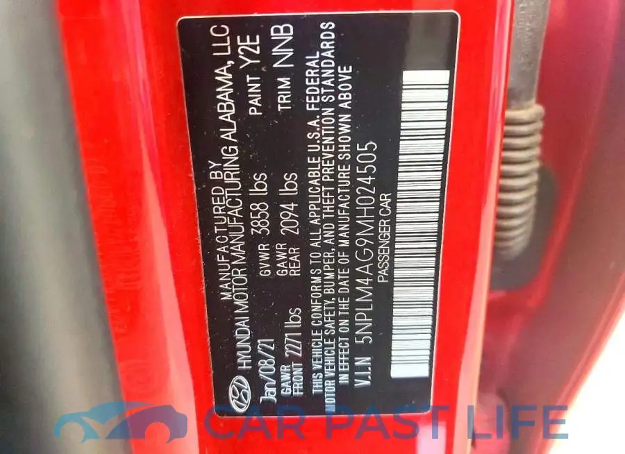 5NPLM4AG9MH024505# 12