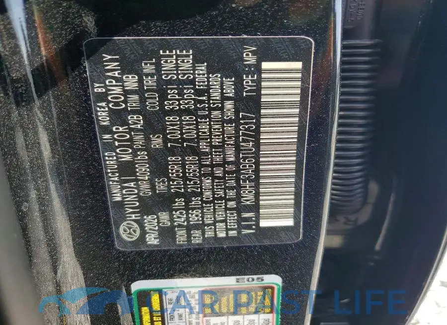 KM8HF3AB6TU477317# 14