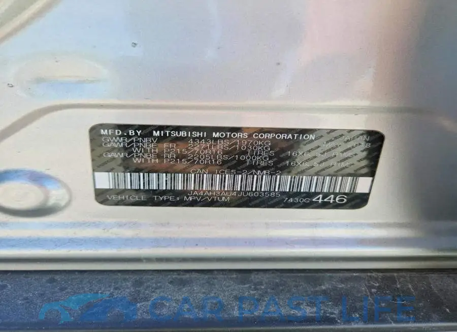 JA4AH3AU4JU603585# 13