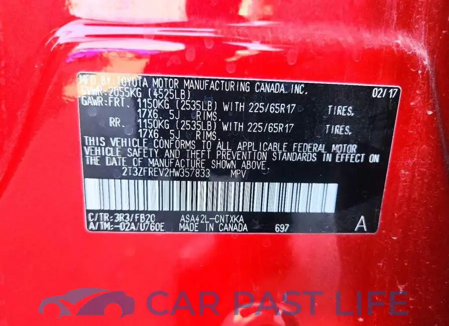 2T3ZFREV2HW357833# 12