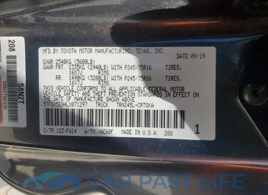 5TFSX5EN4LX071297# 13