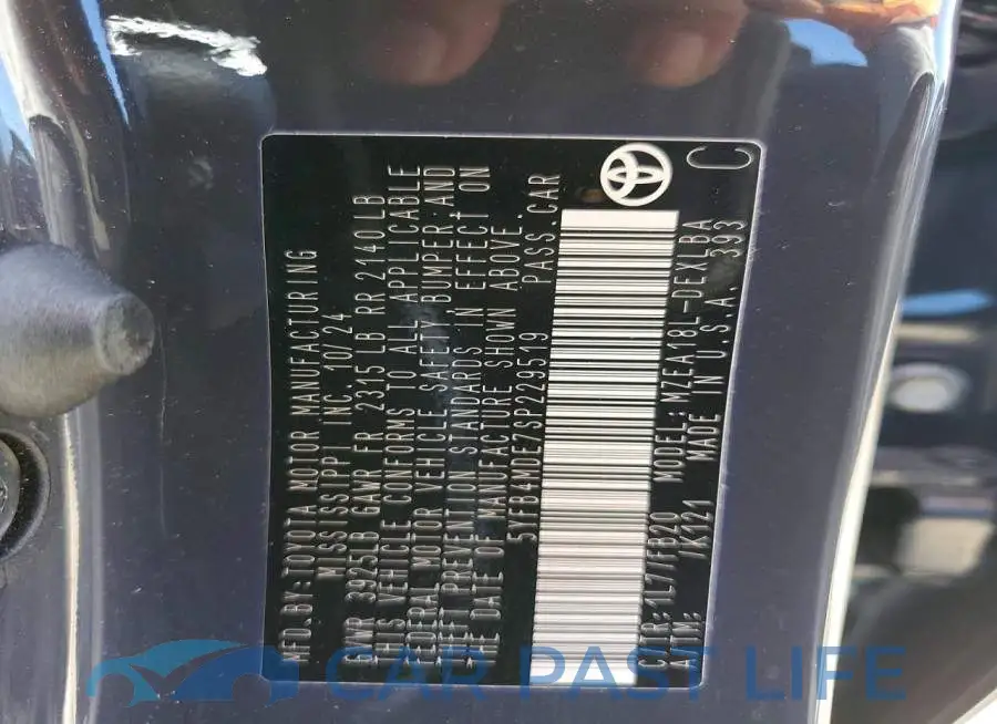 5YFB4MDE7SP229519# 12