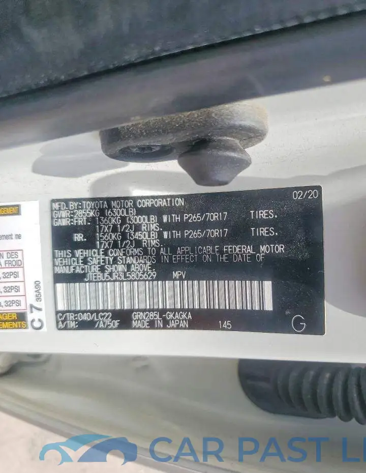 JTEBU5JR3L5805629# 13