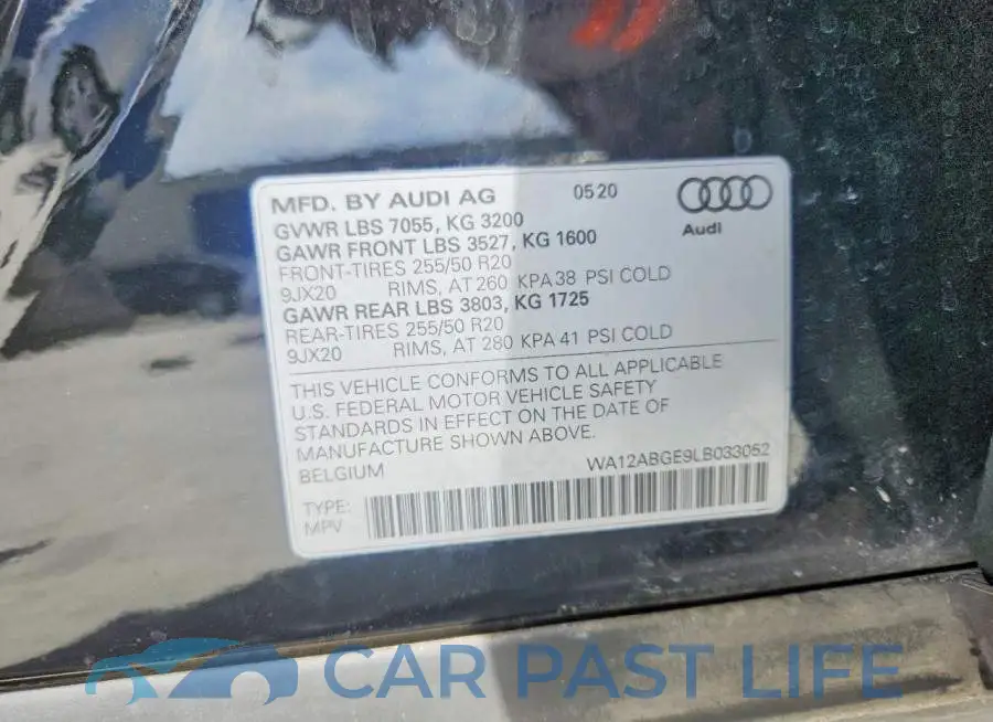 WA12ABGE9LB033052# 13