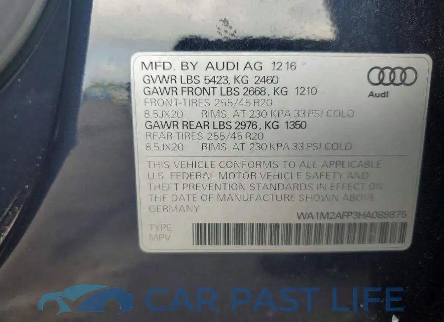 WA1M2AFP3HA089875# 12