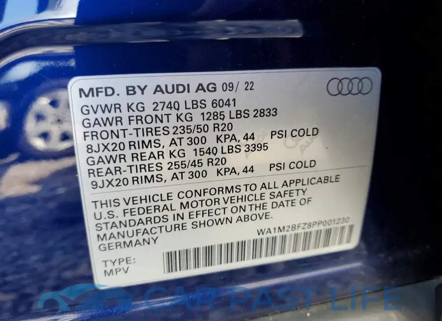 WA1M2BFZ8PP001230# 13