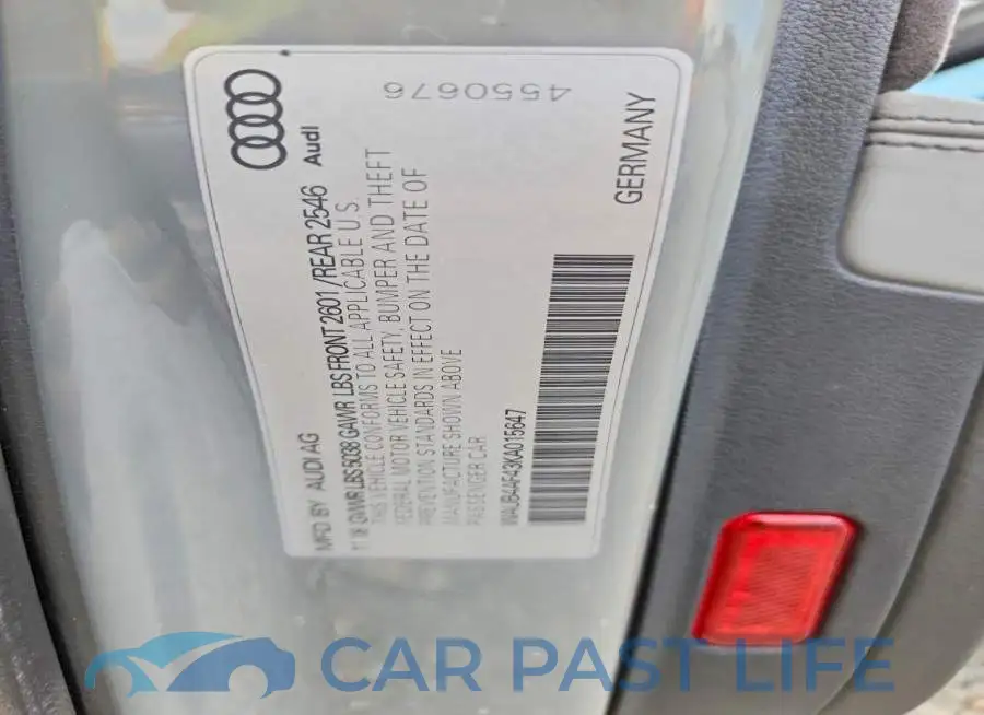 WAUB4AF43KA015647# 13