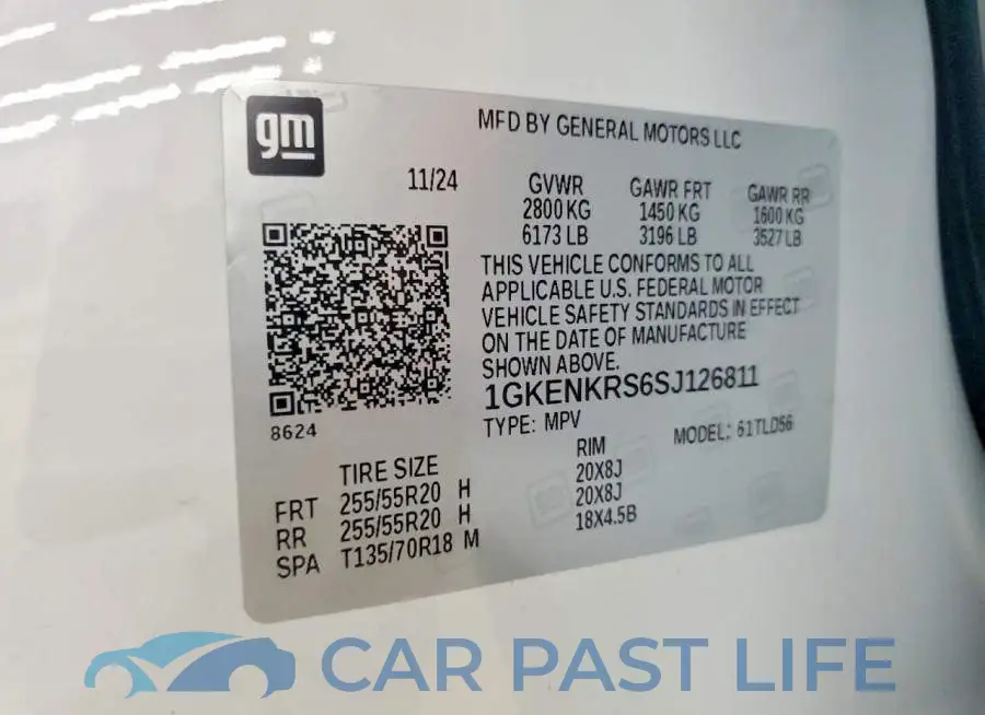 1GKENKRS6SJ126811# 12