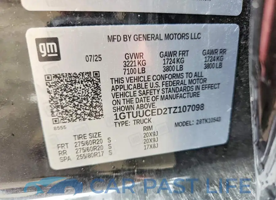 1GTUUCED2TZ107098# 12