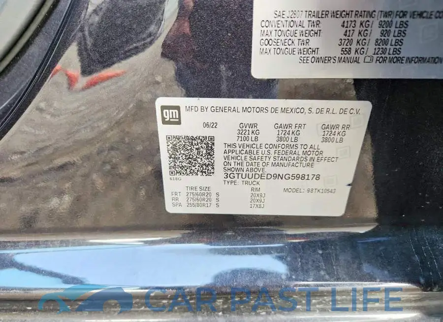 3GTUUDED9NG598178# 12