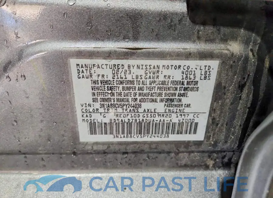 3N1AB8CV5PY244038# 12