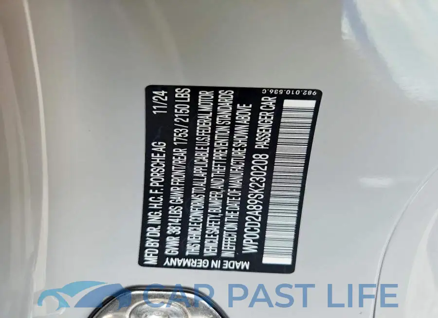 WP0CD2A89SK230208# 12