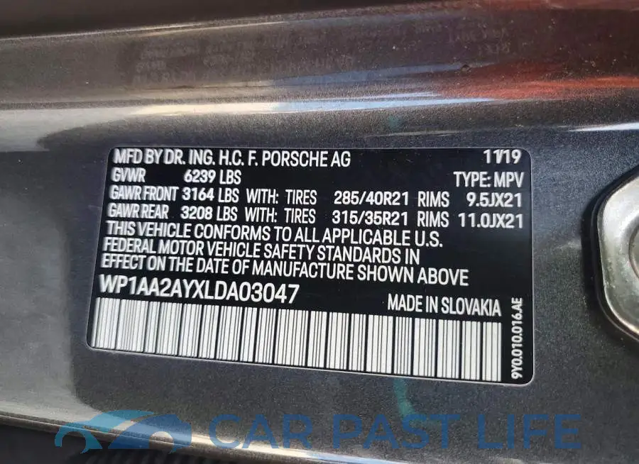 WP1AA2AYXLDA03047# 13