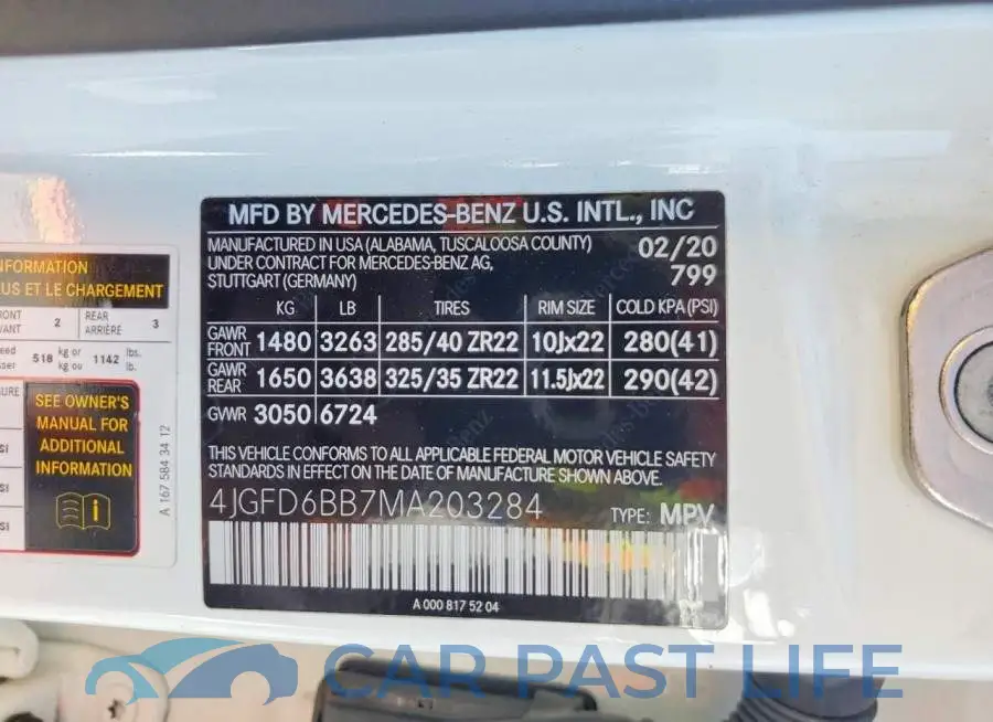 4JGFD6BB7MA203284# 12