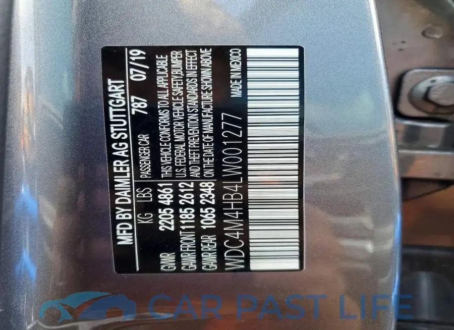 WDC4M4HB4LW001277# 13