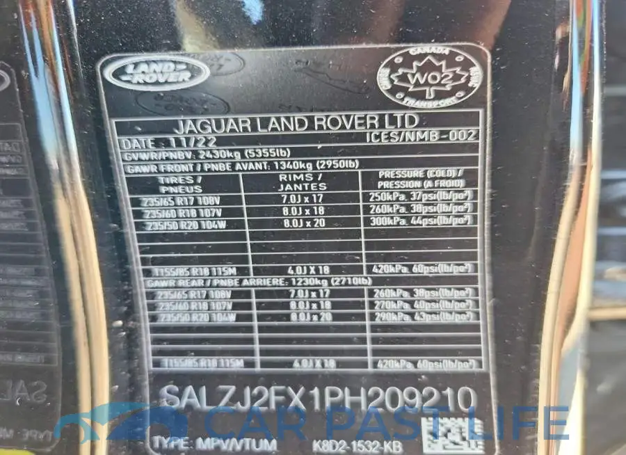 SALZJ2FX1PH209210# 13
