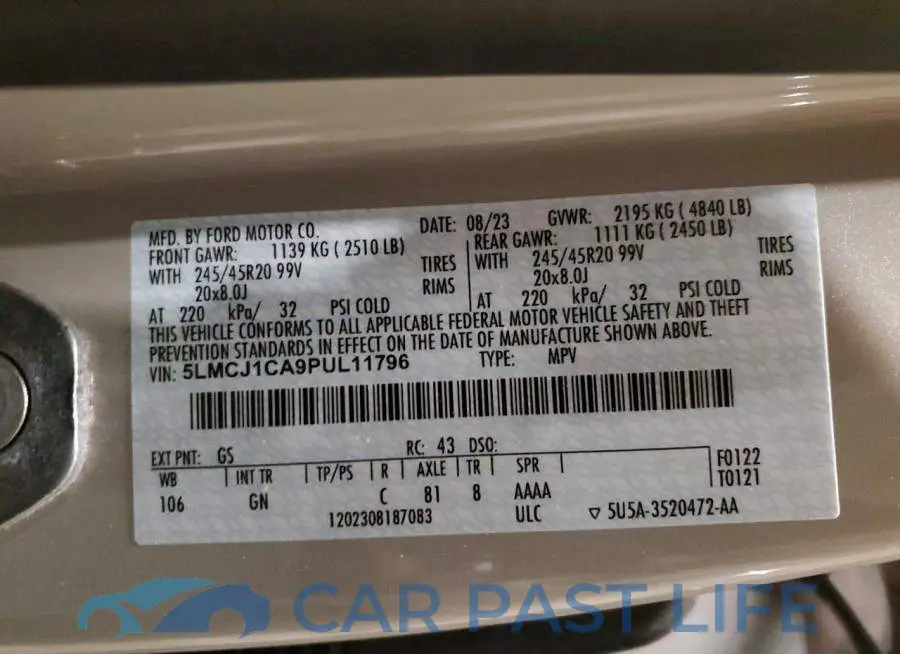 5LMCJ1CA9PUL11796# 13