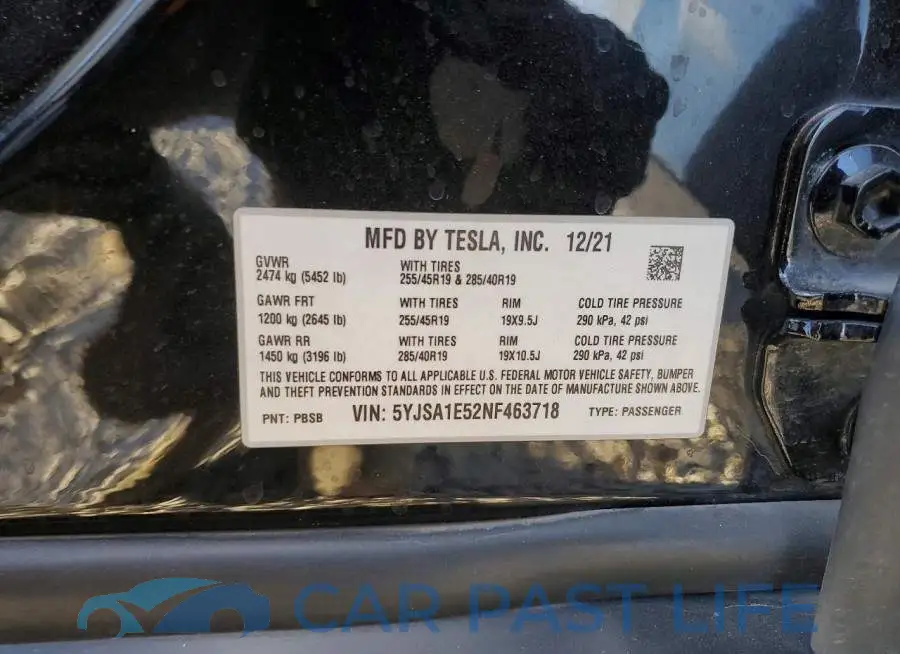 5YJSA1E52NF463718# 12
