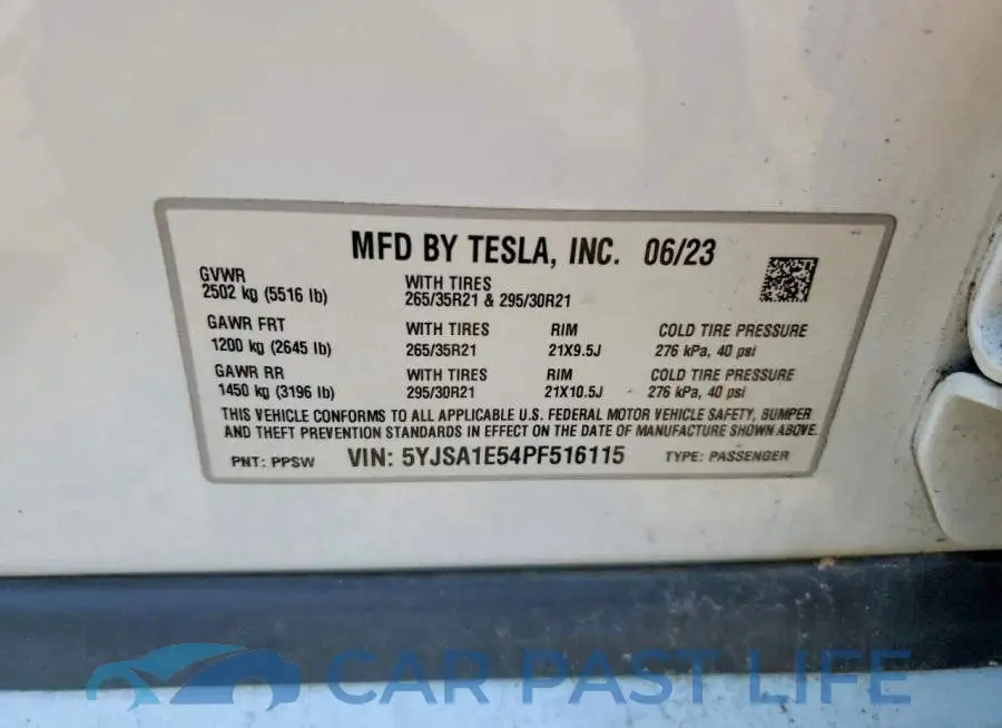 5YJSA1E54PF516115# 12