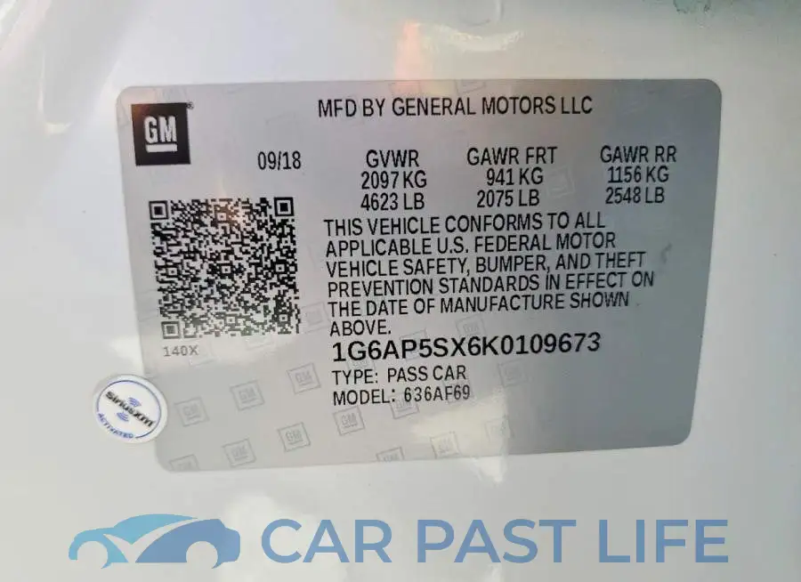 1G6AP5SX6K0109673# 12