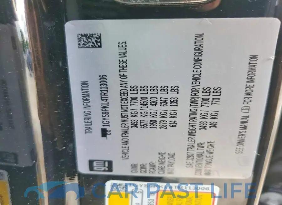 1GYS9PKL4TR113006# 13