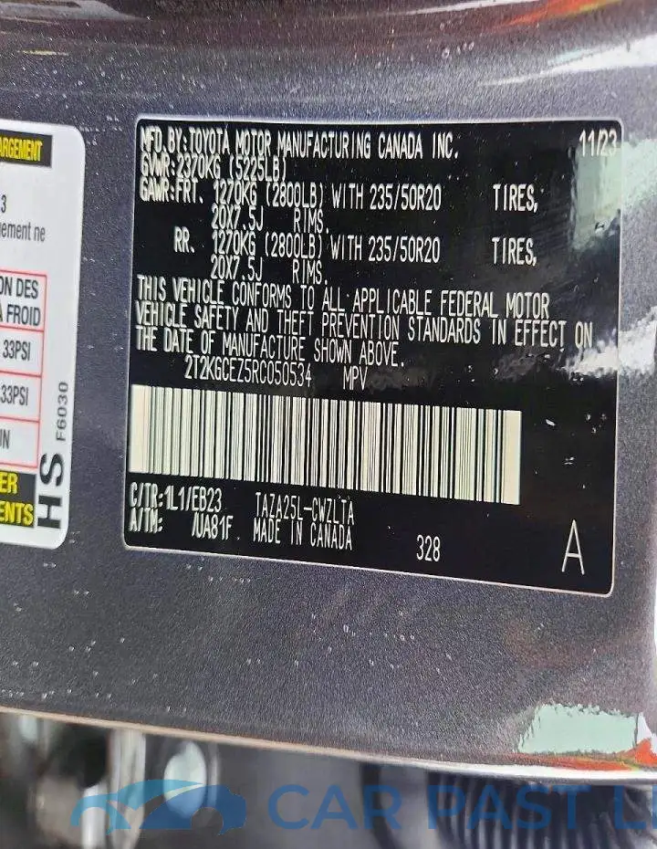2T2KGCEZ5RC050534# 13