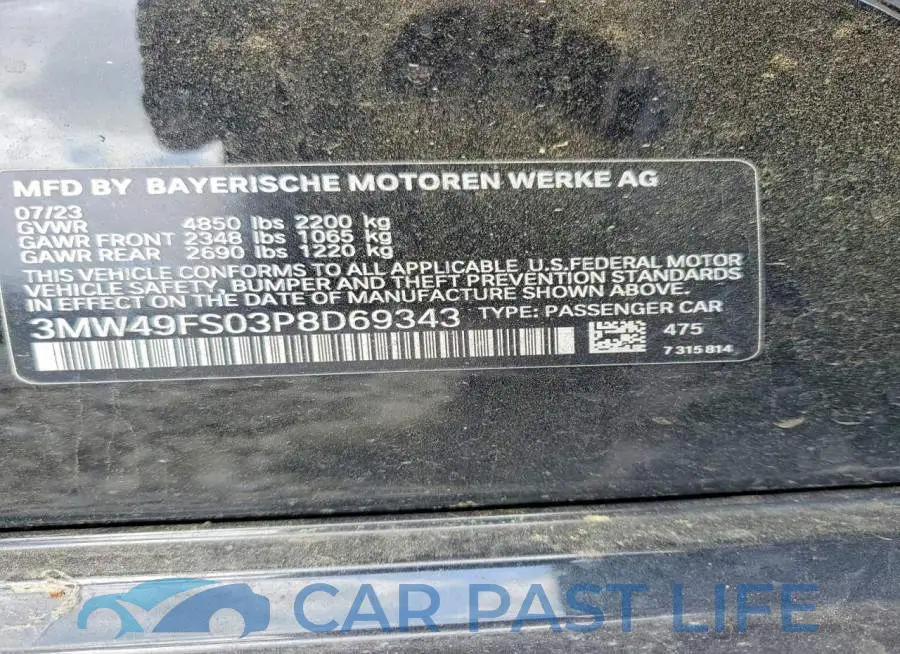 3MW49FS03P8D69343# 12