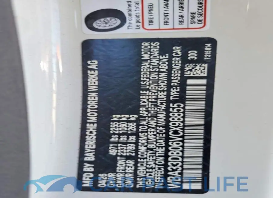 WBA33DB06VCX98855# 12