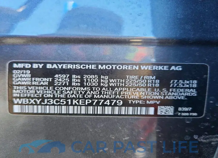 WBXYJ3C51KEP77479# 13