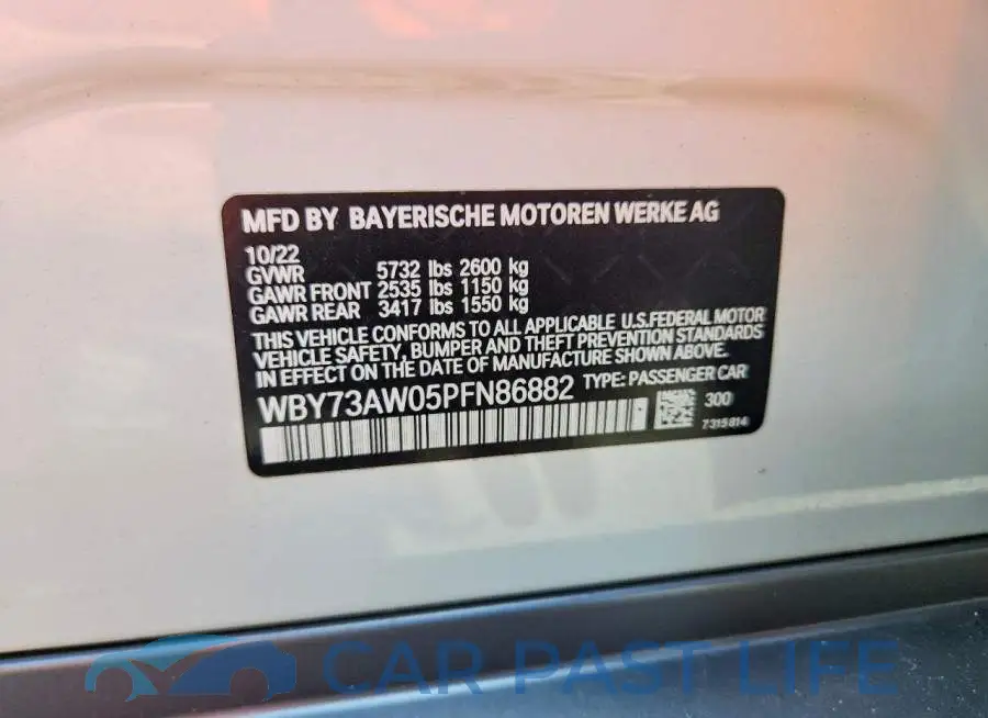 WBY73AW05PFN86882# 13