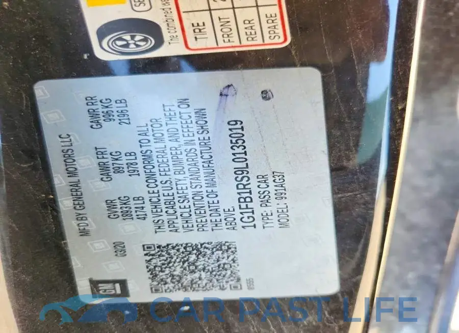 1G1FB1RS9L0135019# 12