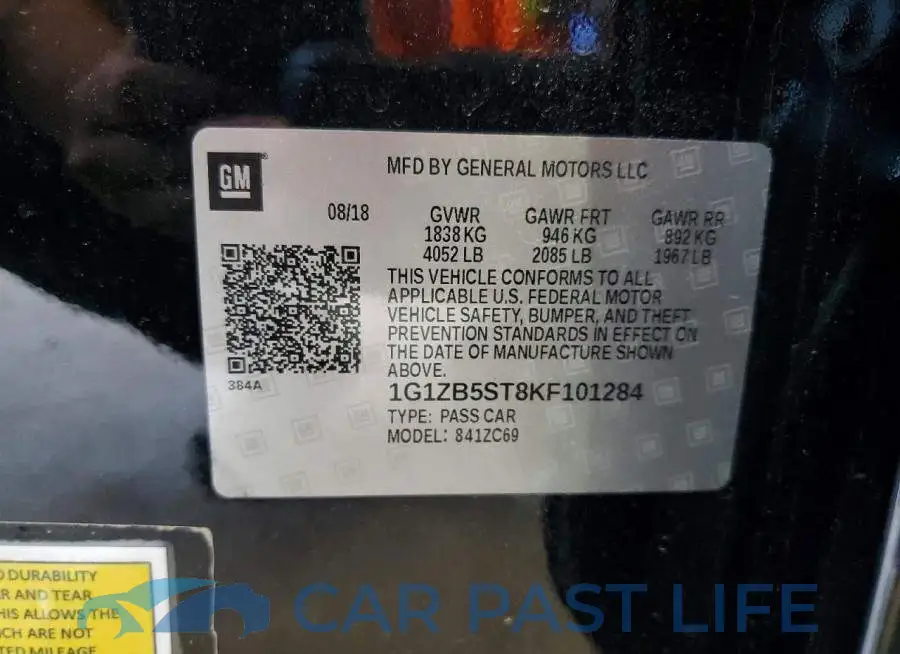 1G1ZB5ST8KF101284# 12
