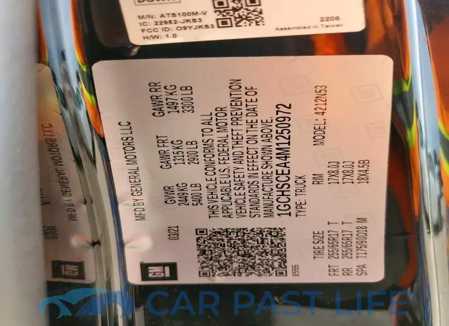 1GCHSCEA4M1250972# 12