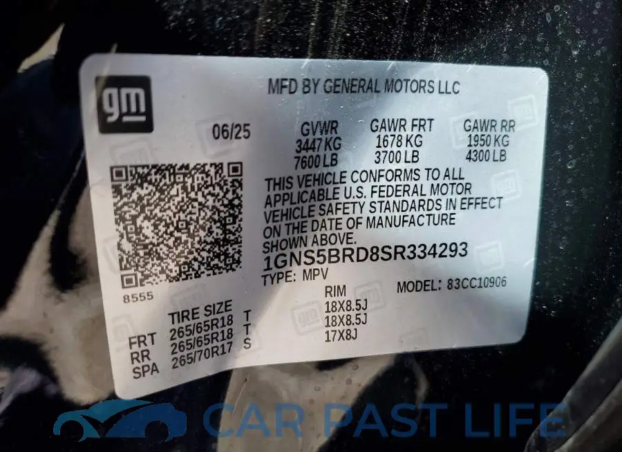 1GNS5BRD8SR334293# 12