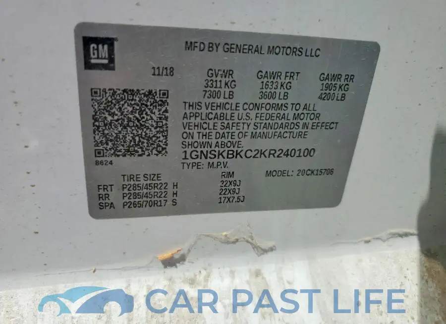 1GNSKBKC2KR240100# 13
