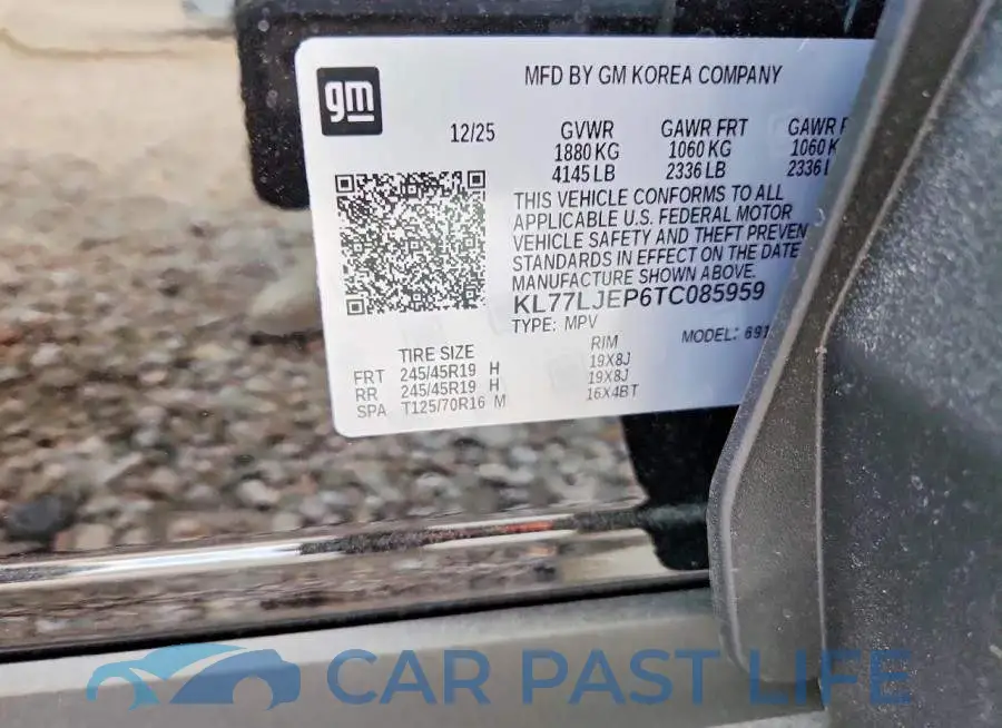 KL77LJEP6TC085959# 12