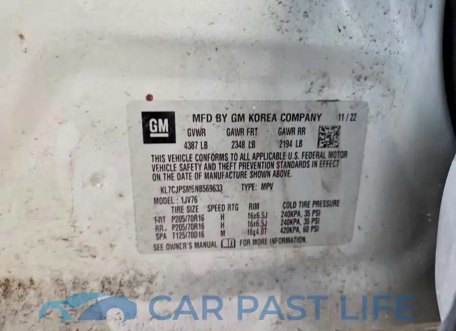 KL7CJPSM5NB569633# 13