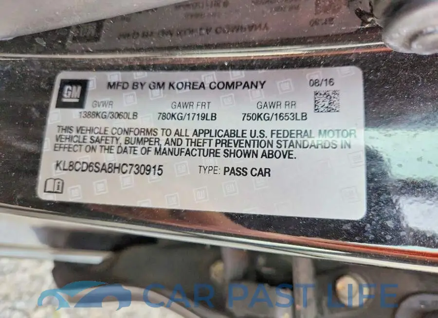 KL8CD6SA8HC730915# 12