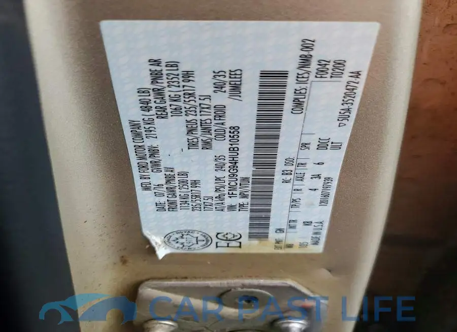 1FMCU9G94HUB10558# 13