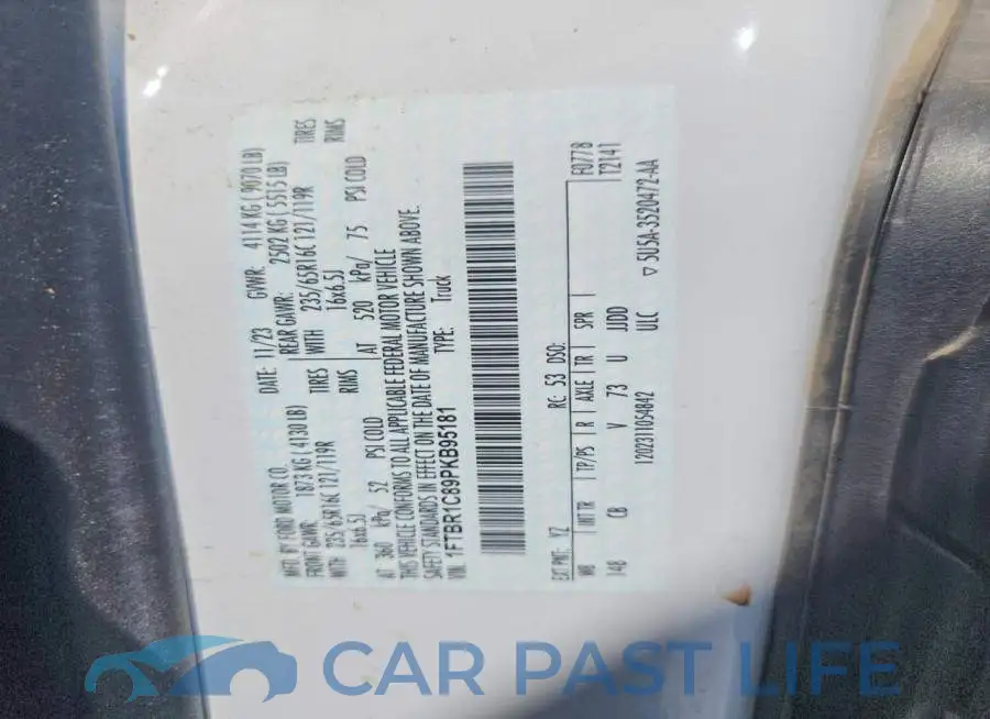 1FTBR1C89PKB95181# 13