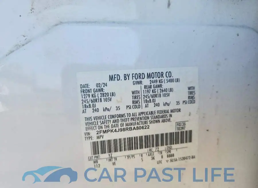 2FMPK4J98RBA80622# 13