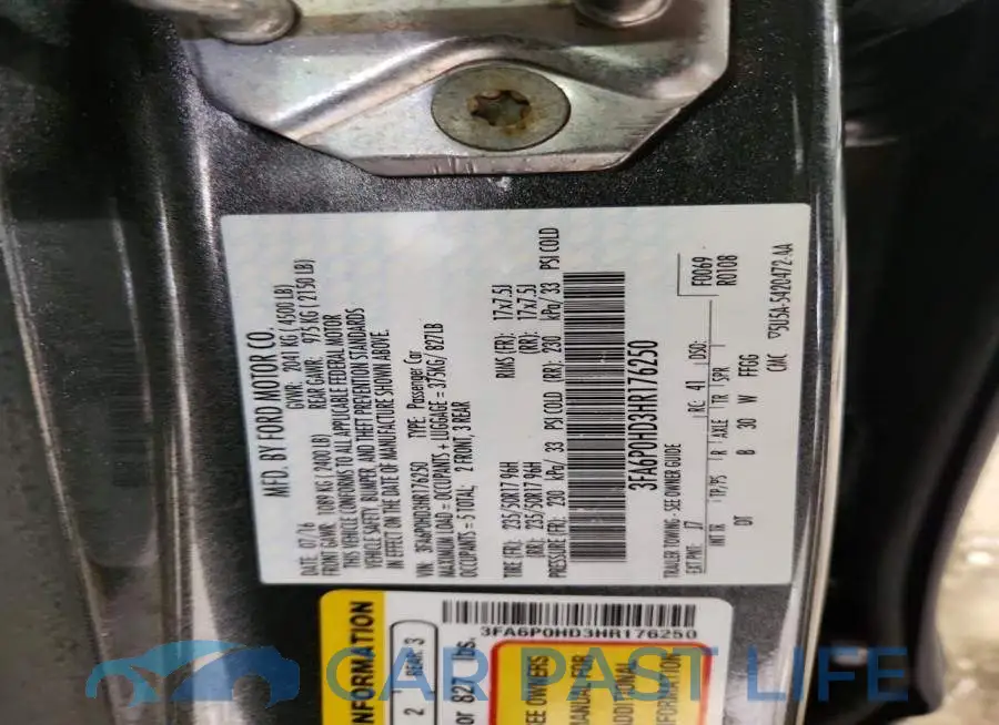 3FA6P0HD3HR176250# 12