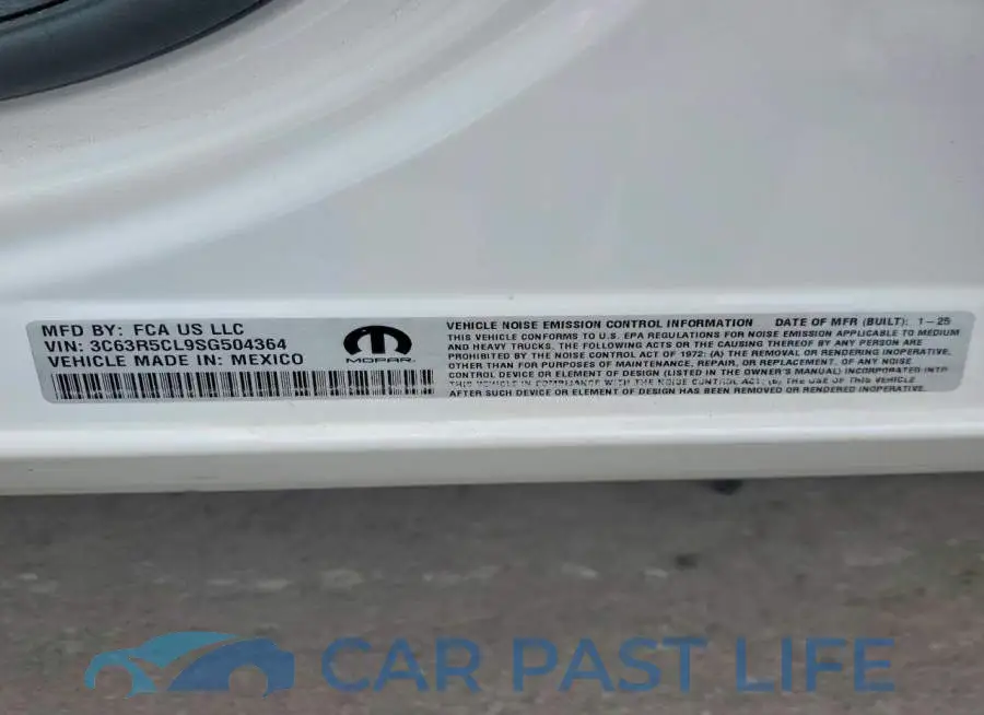 3C63R5CL9SG504364# 12