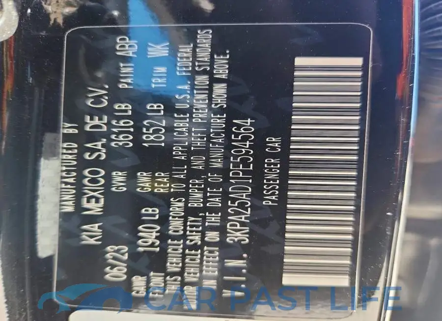 3KPA25AD1PE594564# 13